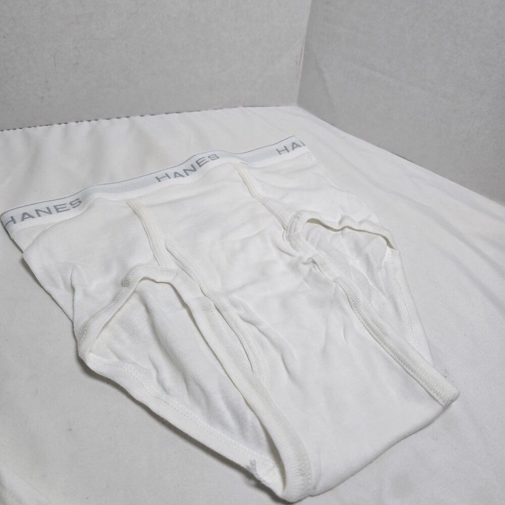 Hanes Men's Briefs Comfort Flex Size S 15763 4 Pairs NEW Logo Band 100% Cotton